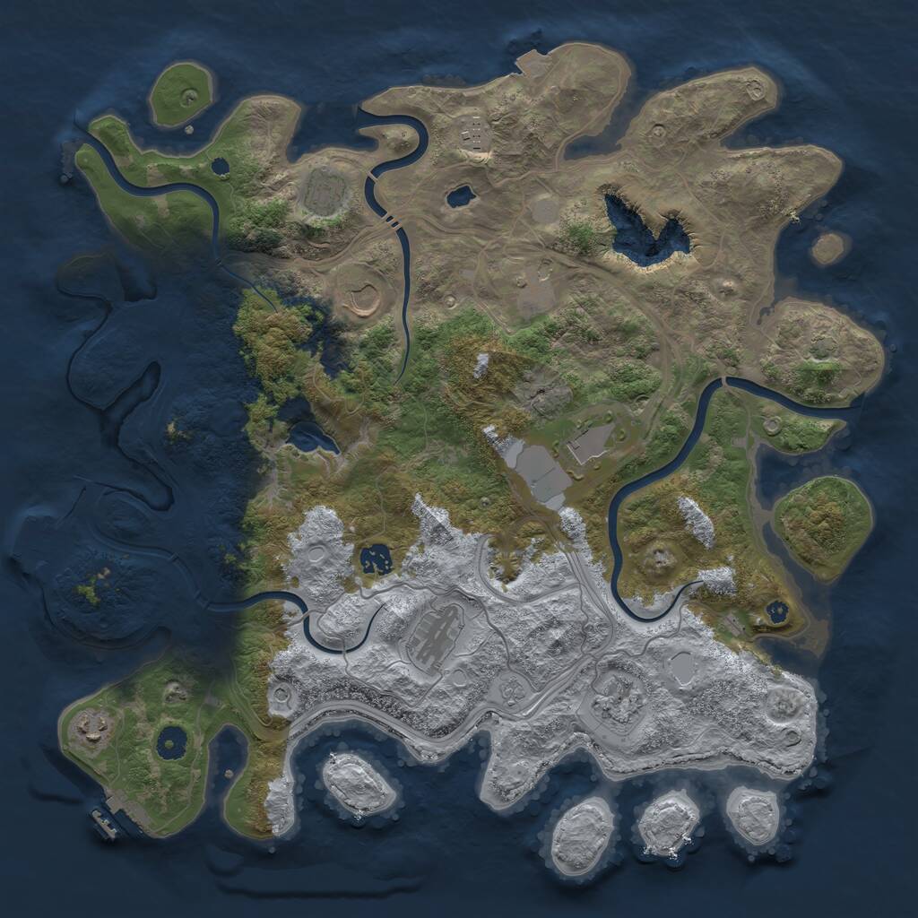 Rust Map: Procedural Map, Size: 4250, Seed: 544941896, 15 Monuments