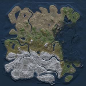 Thumbnail Rust Map: Procedural Map, Size: 4500, Seed: 253717887, 17 Monuments