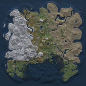 Thumbnail Rust Map: Procedural Map, Size: 5000, Seed: 1826, 17 Monuments