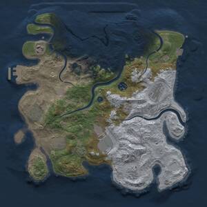 Thumbnail Rust Map: Procedural Map, Size: 3500, Seed: 396065419, 15 Monuments