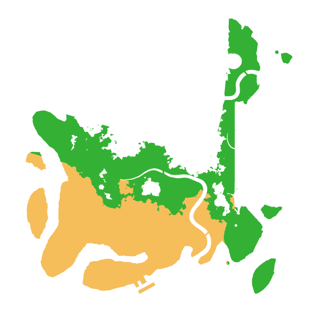 Biome Rust Map: Procedural Map, Size: 3500, Seed: 30630346