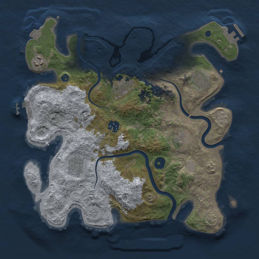 Rust Map: Procedural Map, Size: 3400, Seed: 11432, 13 Monuments