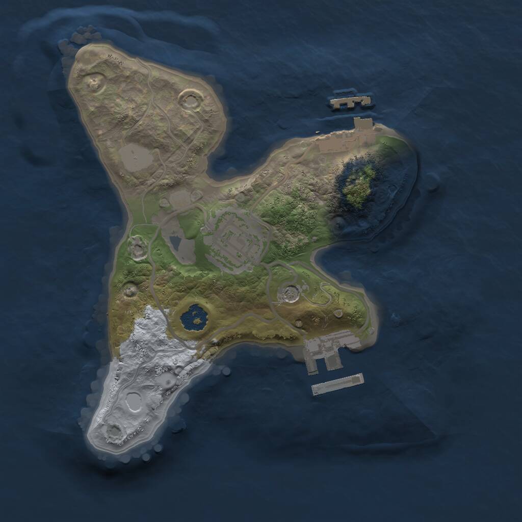 Rust Map: Procedural Map, Size: 2000, Seed: 1160011589, 5 Monuments