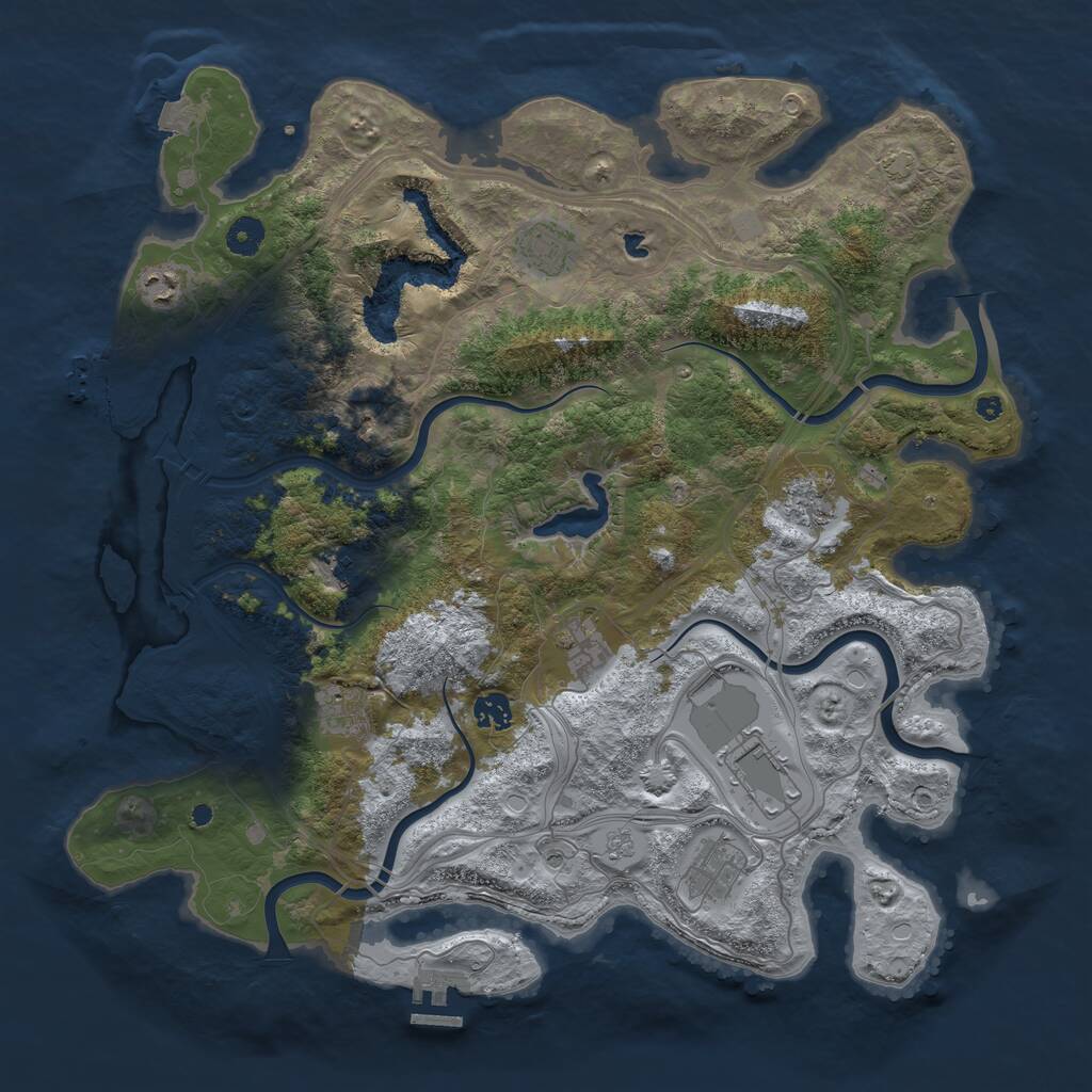 Rust Map: Procedural Map, Size: 4250, Seed: 2002177115, 15 Monuments
