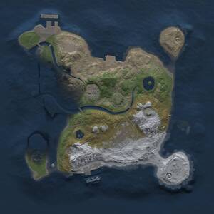 Thumbnail Rust Map: Procedural Map, Size: 2500, Seed: 212121, 8 Monuments