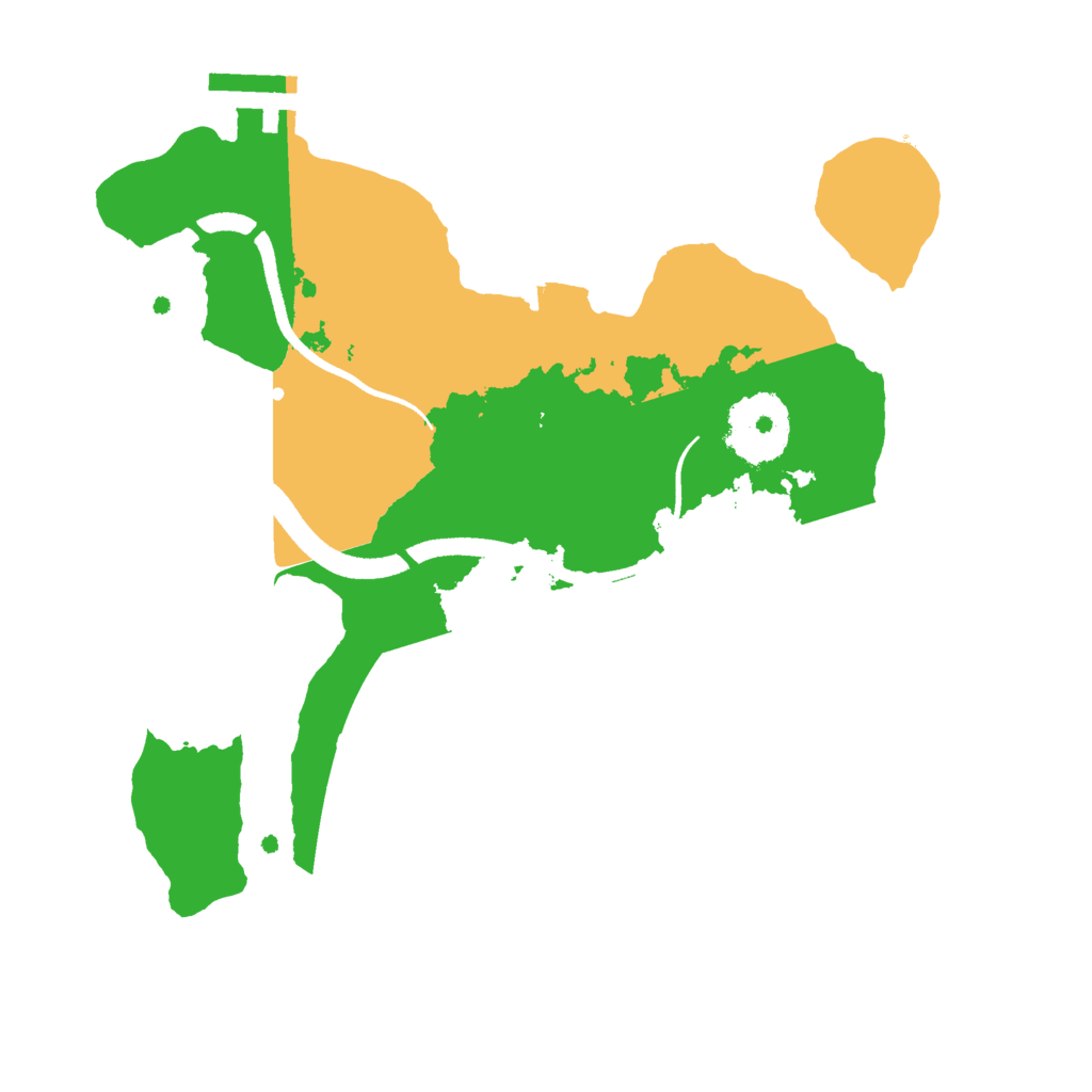 Biome Rust Map: Procedural Map, Size: 2500, Seed: 212121