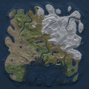 Thumbnail Rust Map: Procedural Map, Size: 4500, Seed: 133685963, 16 Monuments
