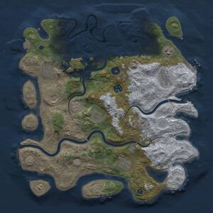 Thumbnail Rust Map: Procedural Map, Size: 3750, Seed: 465181048, 14 Monuments