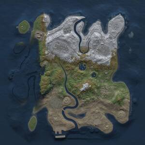 Thumbnail Rust Map: Procedural Map, Size: 3000, Seed: 18855, 13 Monuments