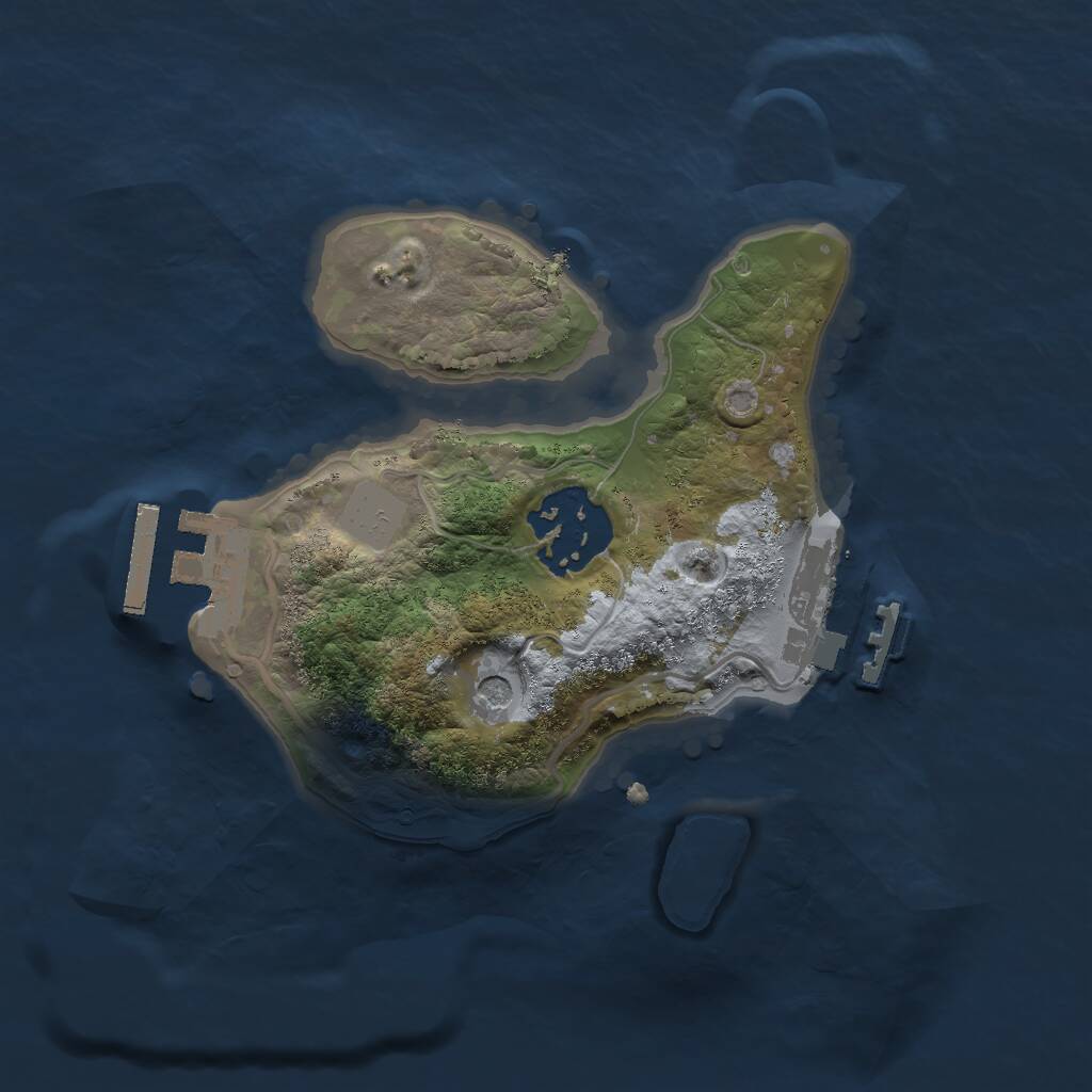 Rust Map: Procedural Map, Size: 2000, Seed: 7676767, 5 Monuments