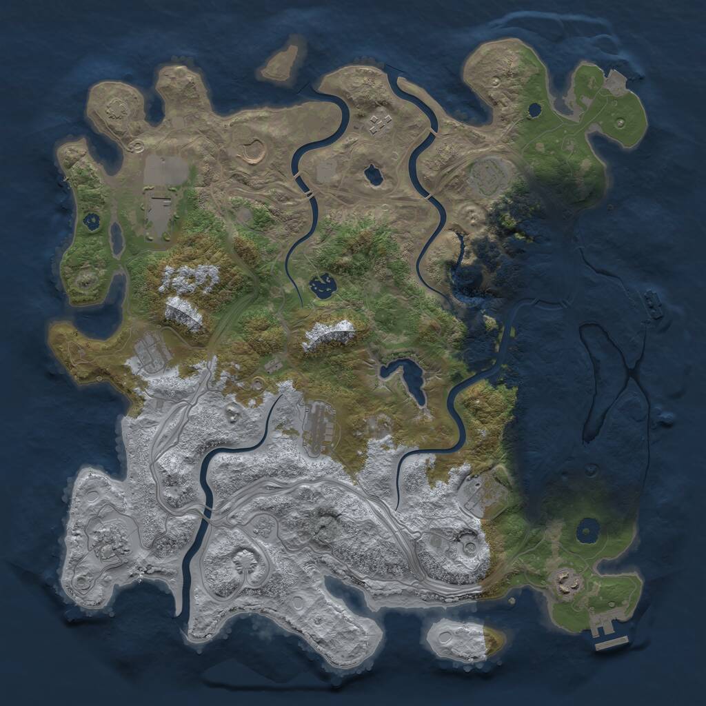 Rust Map: Procedural Map, Size: 4250, Seed: 1648116926, 16 Monuments