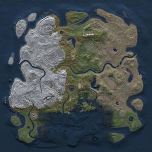 Thumbnail Rust Map: Procedural Map, Size: 4500, Seed: 321873460, 17 Monuments