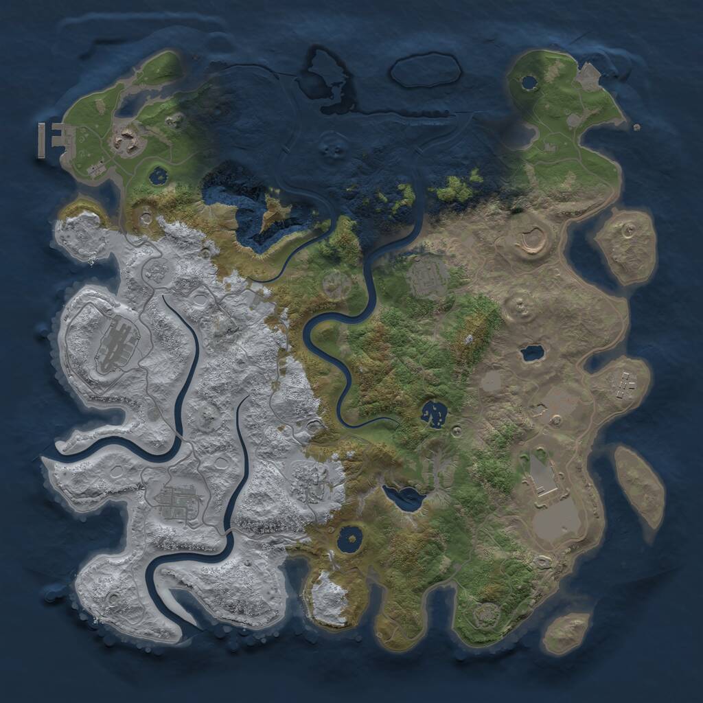 Rust Map: Procedural Map, Size: 4000, Seed: 219928493, 15 Monuments