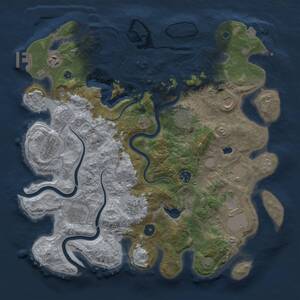 Thumbnail Rust Map: Procedural Map, Size: 4000, Seed: 219928493, 15 Monuments