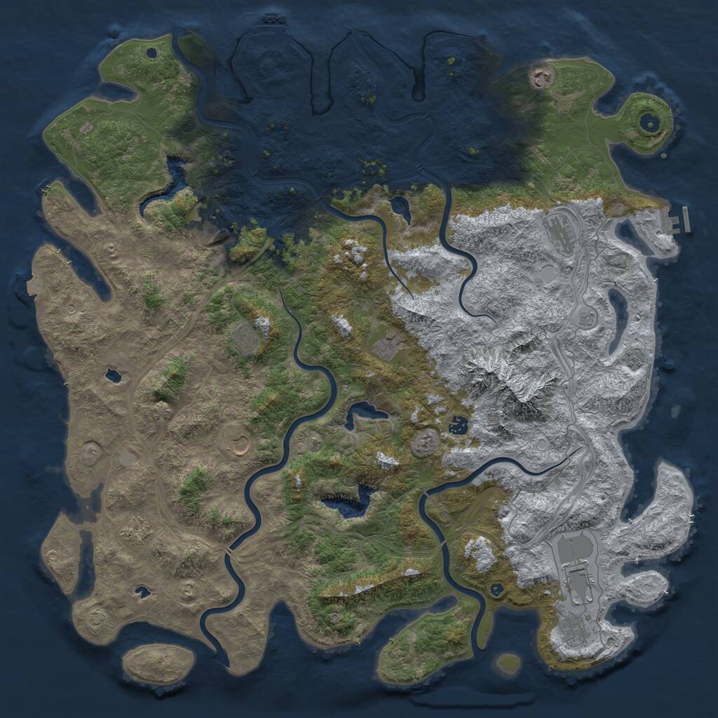 Rust Map: Procedural Map, Size: 5500, Seed: 1183562789, 17 Monuments