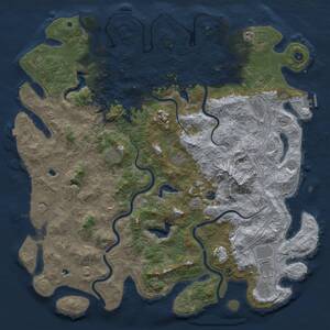 Thumbnail Rust Map: Procedural Map, Size: 5500, Seed: 1183562789, 17 Monuments