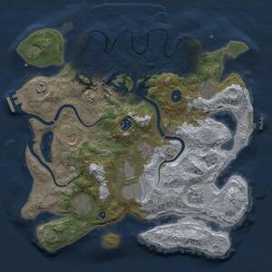 Thumbnail Rust Map: Procedural Map, Size: 3500, Seed: 728182352, 16 Monuments