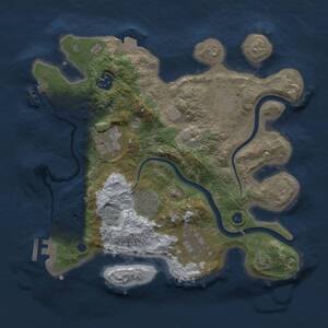 Thumbnail Rust Map: Procedural Map, Size: 3000, Seed: 65545, 11 Monuments