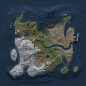 Thumbnail Rust Map: Procedural Map, Size: 2500, Seed: 78010486, 7 Monuments