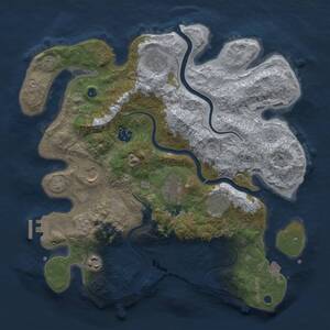 Thumbnail Rust Map: Procedural Map, Size: 3500, Seed: 36812, 12 Monuments