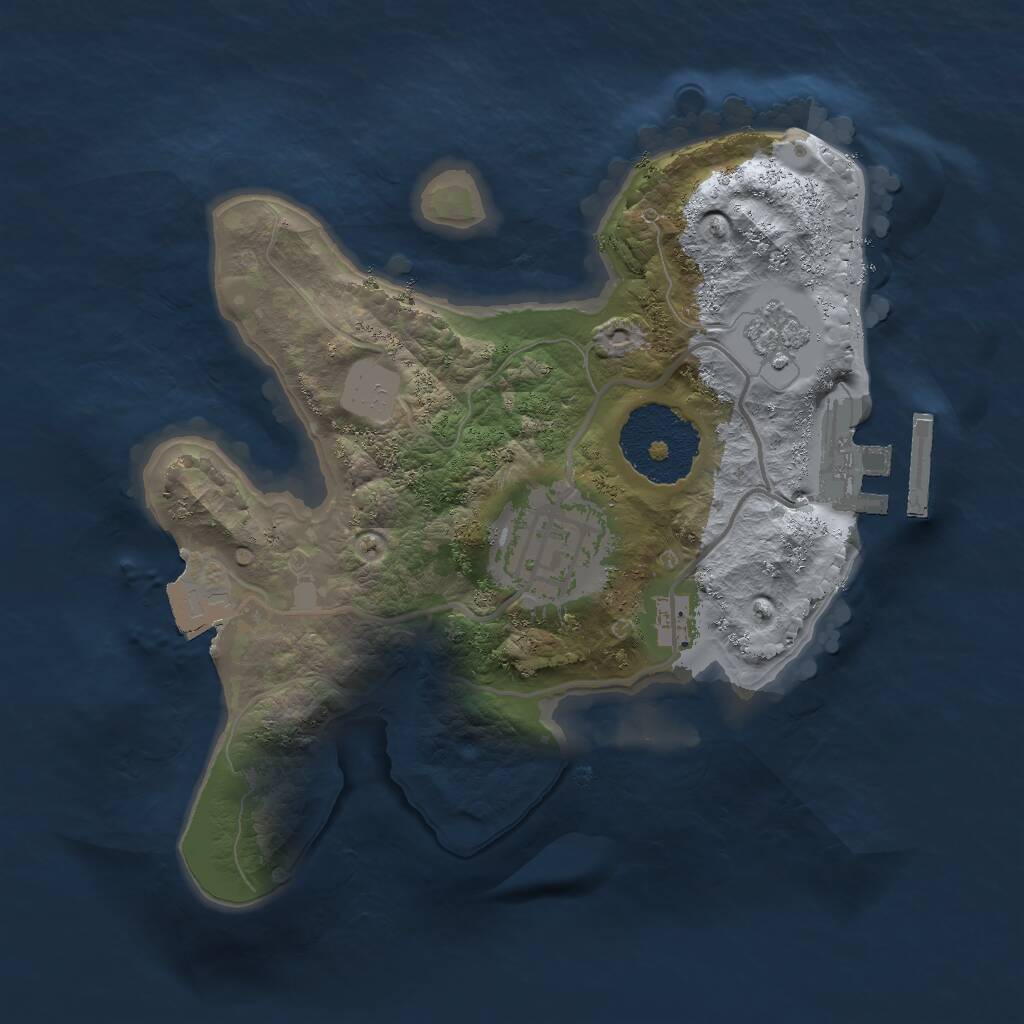 Rust Map: Procedural Map, Size: 2000, Seed: 2070029133, 4 Monuments