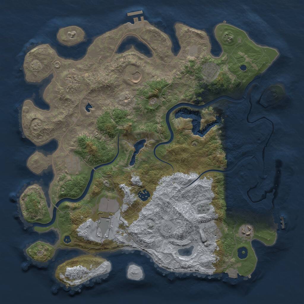 Rust Map: Procedural Map, Size: 4000, Seed: 20062026, 15 Monuments