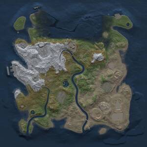 Thumbnail Rust Map: Procedural Map, Size: 3500, Seed: 679652513, 14 Monuments
