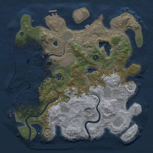 Thumbnail Rust Map: Procedural Map, Size: 4000, Seed: 910896895, 15 Monuments
