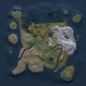 Thumbnail Rust Map: Procedural Map, Size: 2800, Seed: 539053821, 8 Monuments