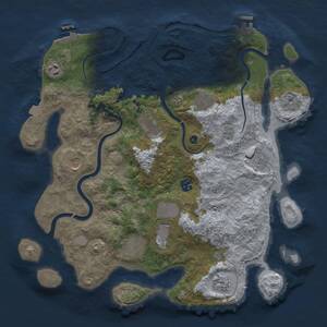 Thumbnail Rust Map: Procedural Map, Size: 3900, Seed: 1525026501, 16 Monuments