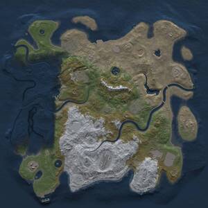 Thumbnail Rust Map: Procedural Map, Size: 4000, Seed: 424839799, 15 Monuments