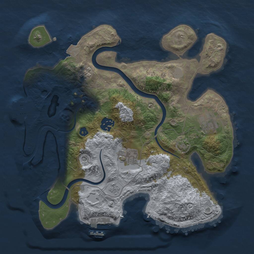 Rust Map: Procedural Map, Size: 2850, Seed: 487471451, 10 Monuments