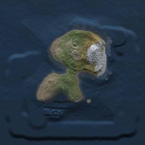 Thumbnail Rust Map: Procedural Map, Size: 1350, Seed: 357449803, 2 Monuments