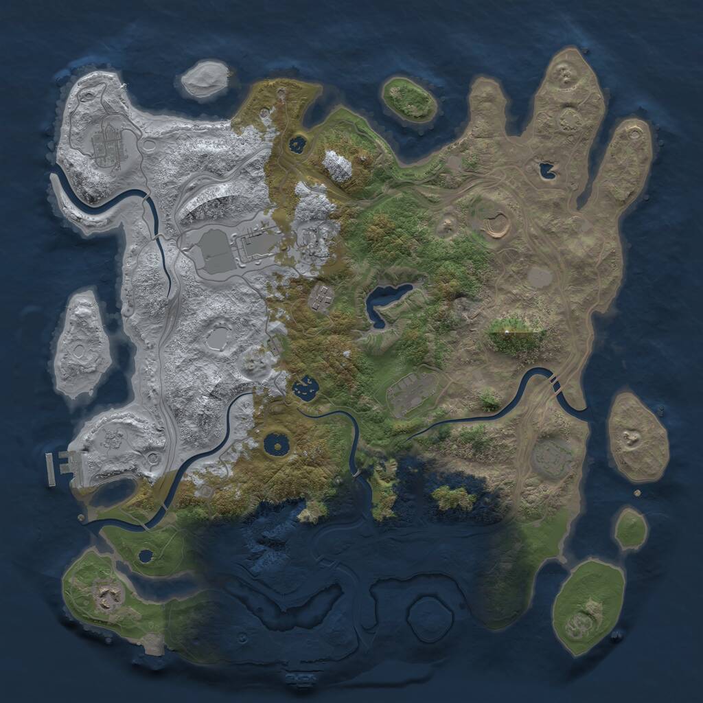 Rust Map: Procedural Map, Size: 4250, Seed: 581813693, 15 Monuments