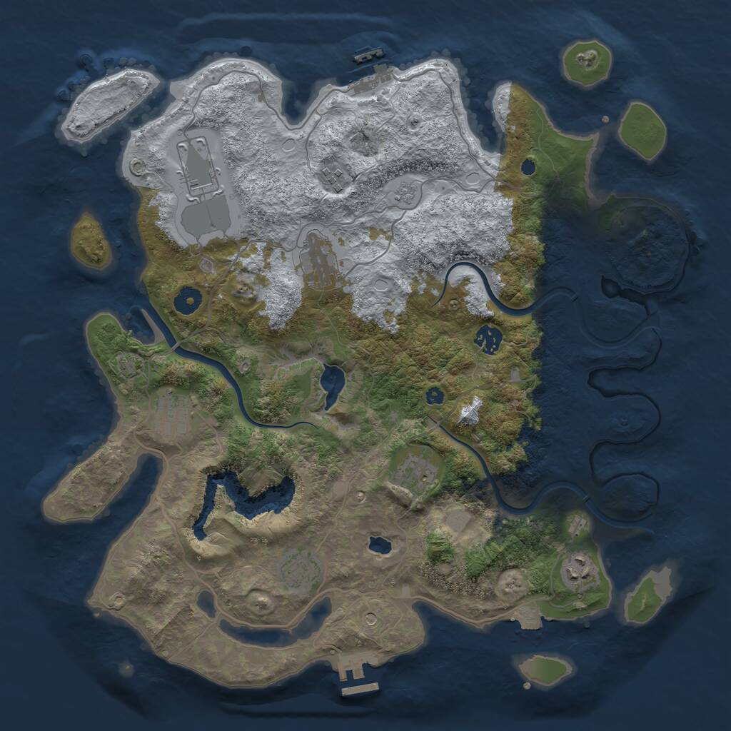 Rust Map: Procedural Map, Size: 4000, Seed: 1770452842, 14 Monuments