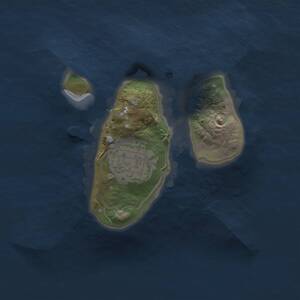 Thumbnail Rust Map: Procedural Map, Size: 1500, Seed: 492797140, 2 Monuments