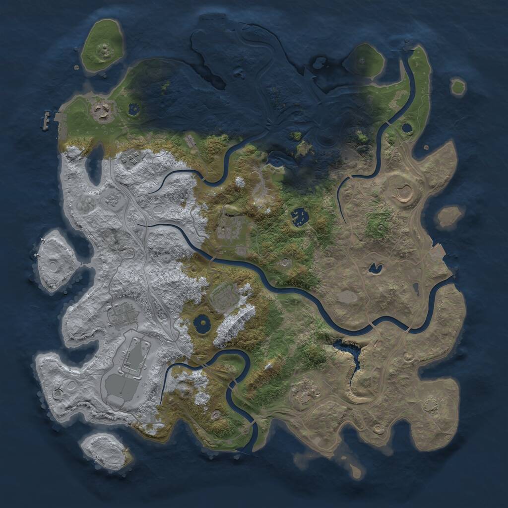 Rust Map: Procedural Map, Size: 4250, Seed: 263137959, 15 Monuments