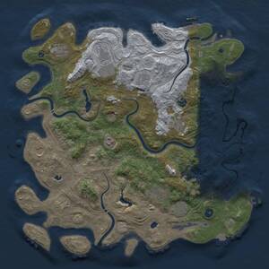 Thumbnail Rust Map: Procedural Map, Size: 4500, Seed: 582021082, 17 Monuments