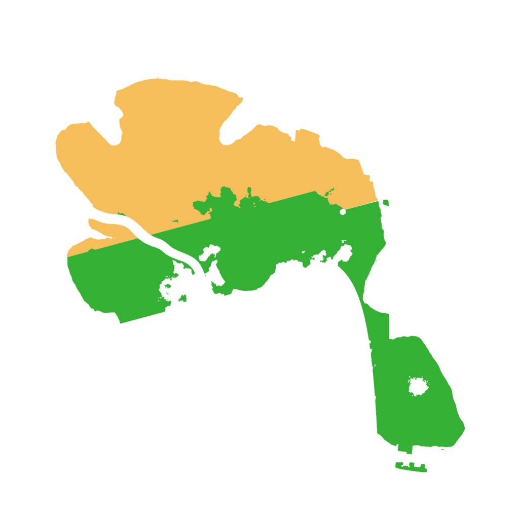 Biome Rust Map: Procedural Map, Size: 2500, Seed: 166666