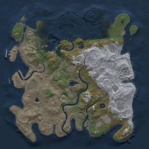 Thumbnail Rust Map: Procedural Map, Size: 4250, Seed: 829484247, 17 Monuments