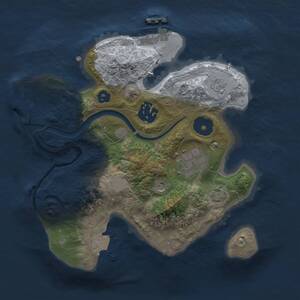 Thumbnail Rust Map: Procedural Map, Size: 2322, Seed: 1049171107, 8 Monuments