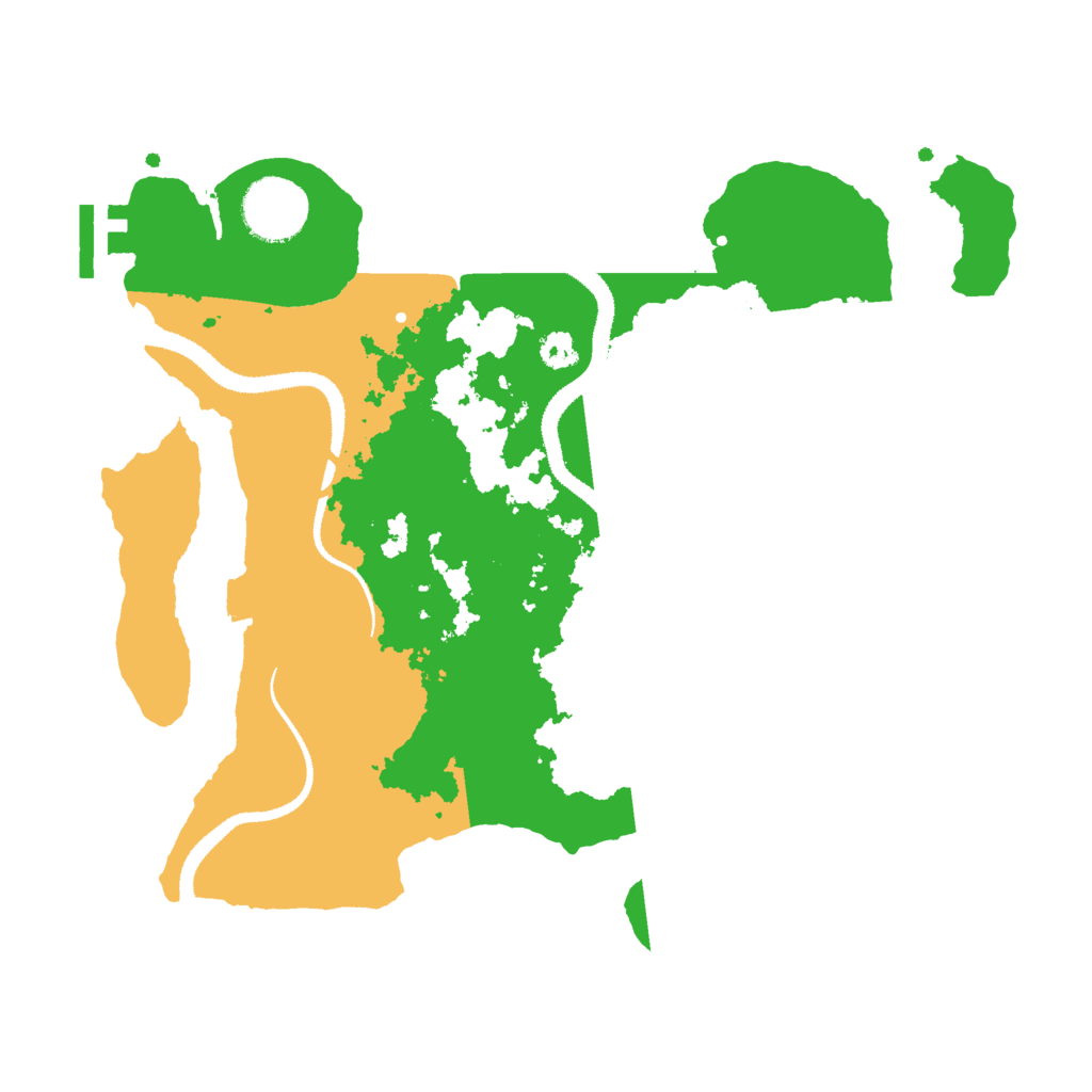 Biome Rust Map: Procedural Map, Size: 3000, Seed: 16667