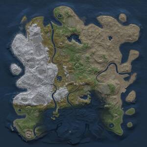 Thumbnail Rust Map: Procedural Map, Size: 4250, Seed: 22694, 17 Monuments