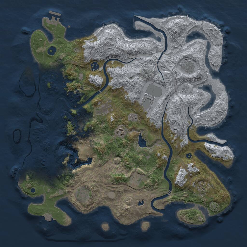 Rust Map: Procedural Map, Size: 4250, Seed: 1066665287, 15 Monuments