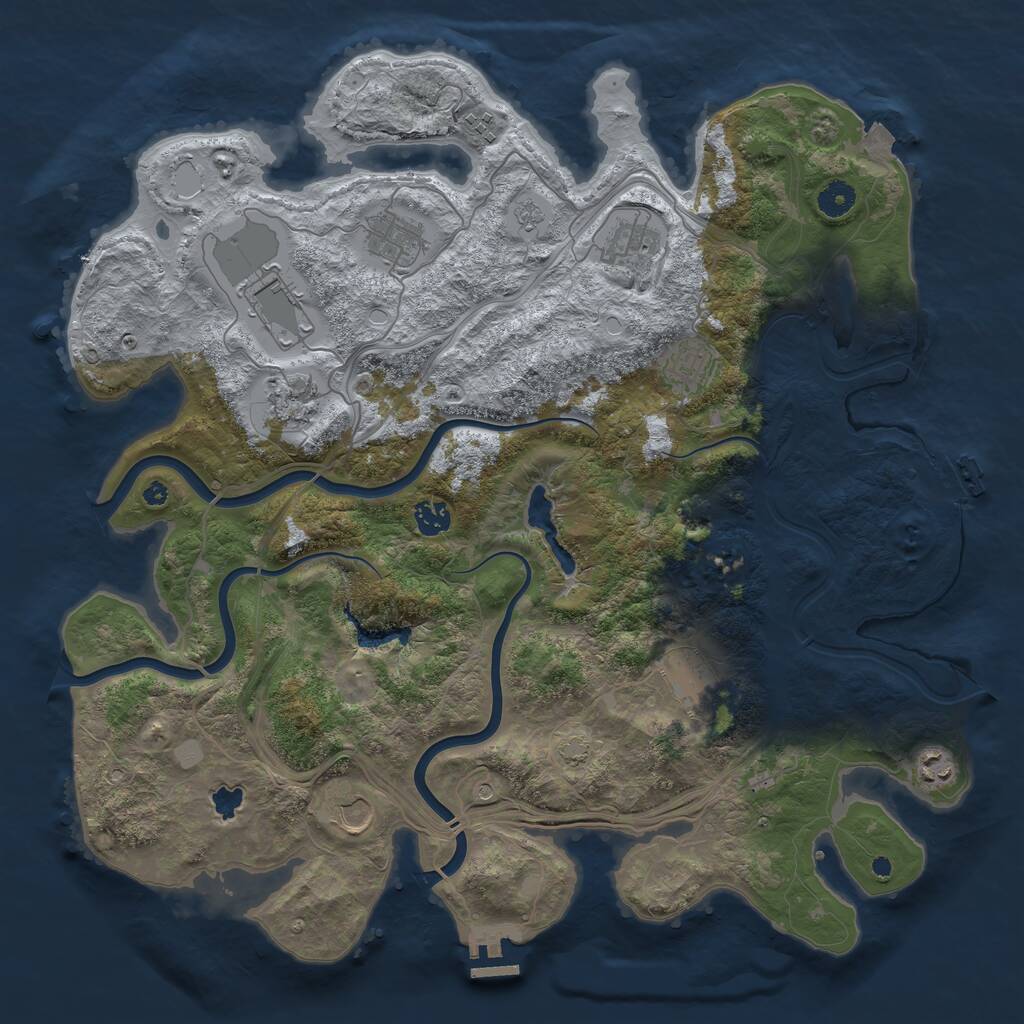 Rust Map: Procedural Map, Size: 4250, Seed: 12875, 16 Monuments
