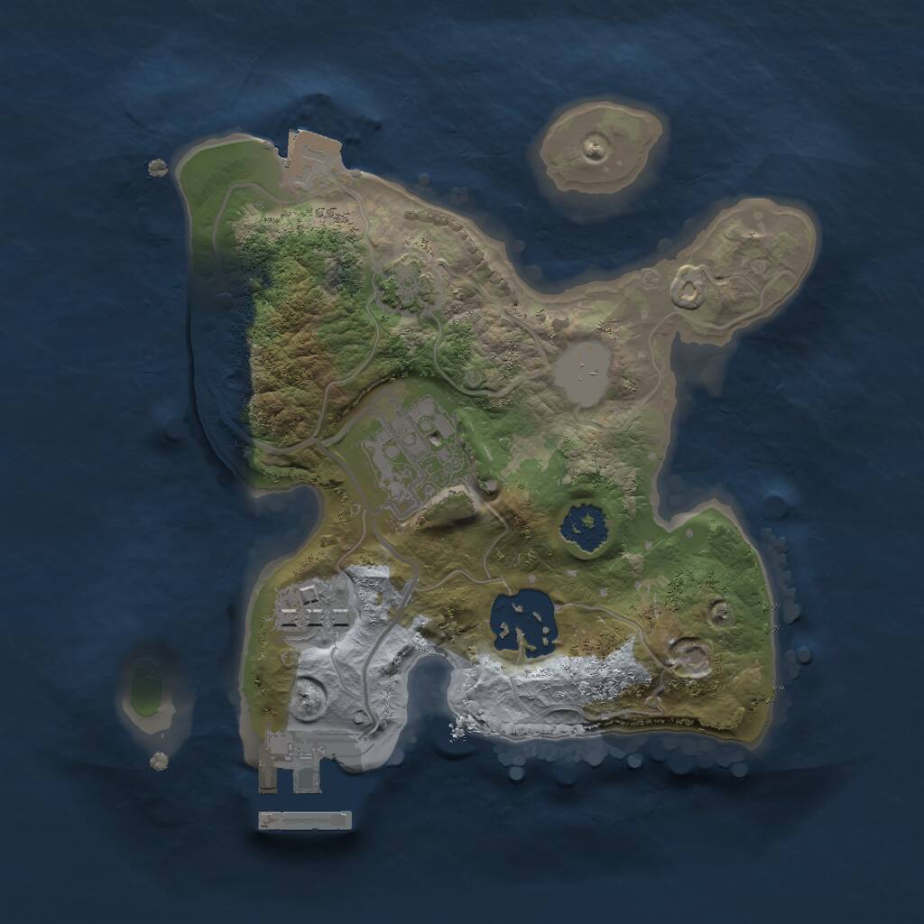 Rust Map: Procedural Map, Size: 2000, Seed: 1966038158, 6 Monuments