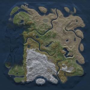 Thumbnail Rust Map: Procedural Map, Size: 4500, Seed: 342342342, 15 Monuments