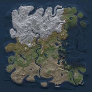 Thumbnail Rust Map: Procedural Map, Size: 4500, Seed: 966216, 16 Monuments