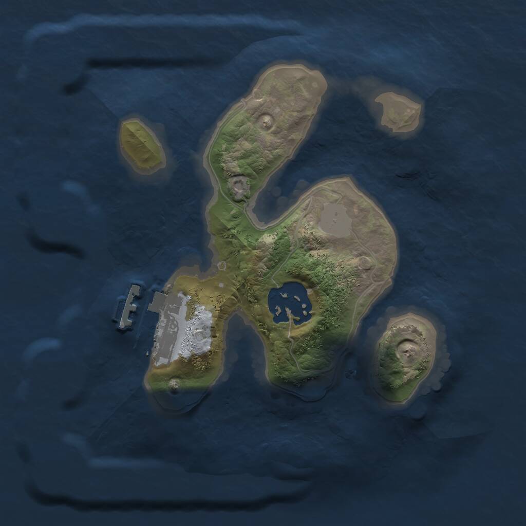 Rust Map: Procedural Map, Size: 1800, Seed: 836, 3 Monuments