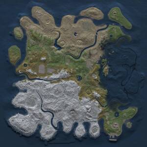Thumbnail Rust Map: Procedural Map, Size: 4250, Seed: 11051994, 16 Monuments